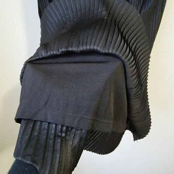 H&M Black Pleated Cocktail Party Dress Size Small - Picture 8 of 12